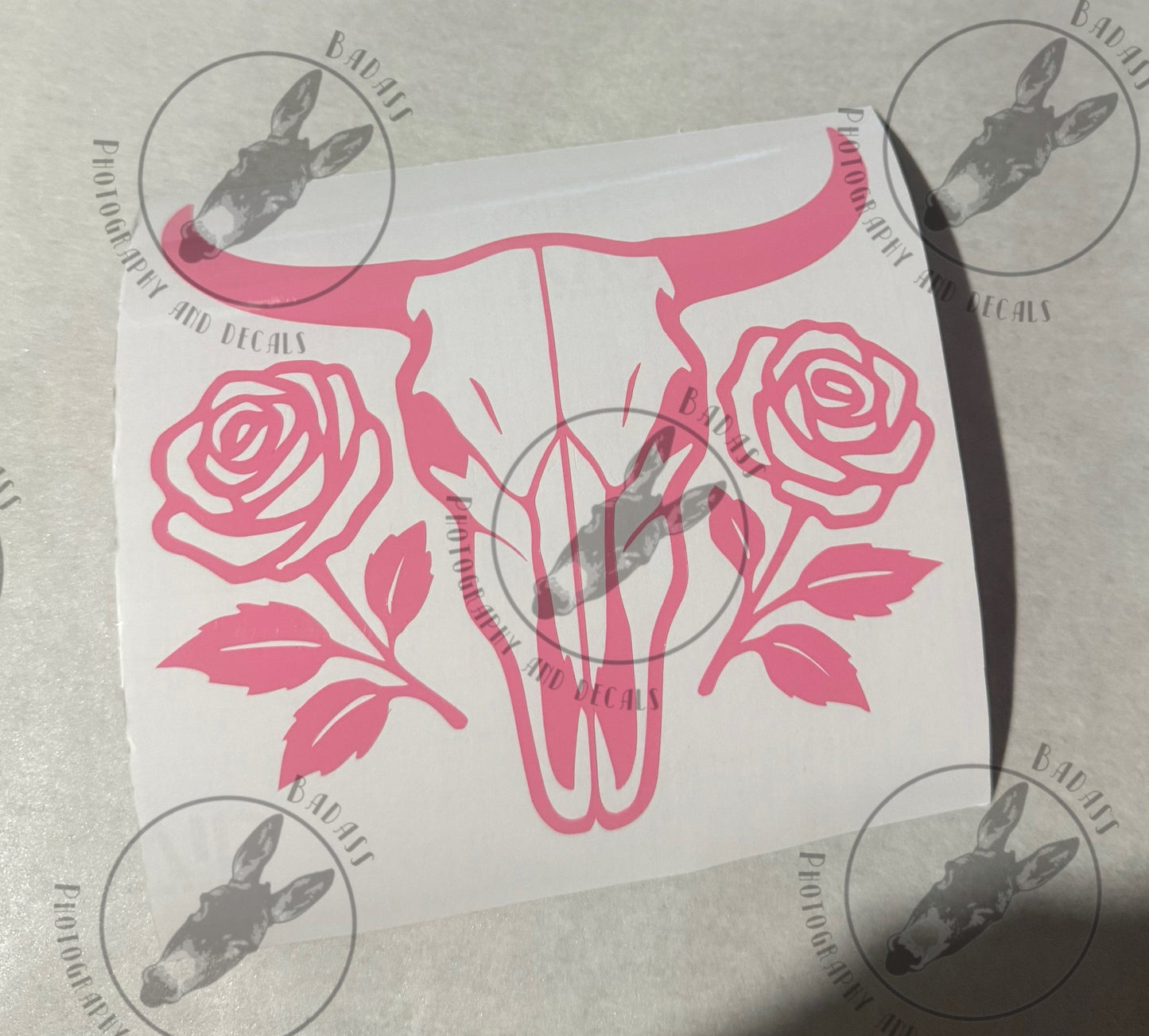 Steer Skull with Roses